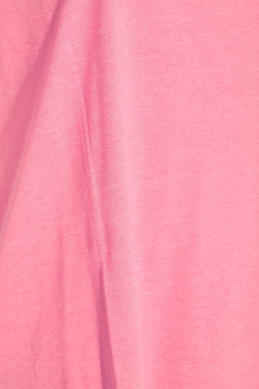Curve Pink Marl Short Sleeve Basic T-Shirt_S.jpg