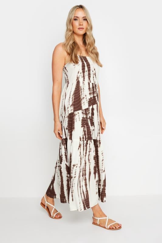 LTS Tall Women's Brown Tie Dye Strappy Midaxi Dress | Long Tall Sally 2