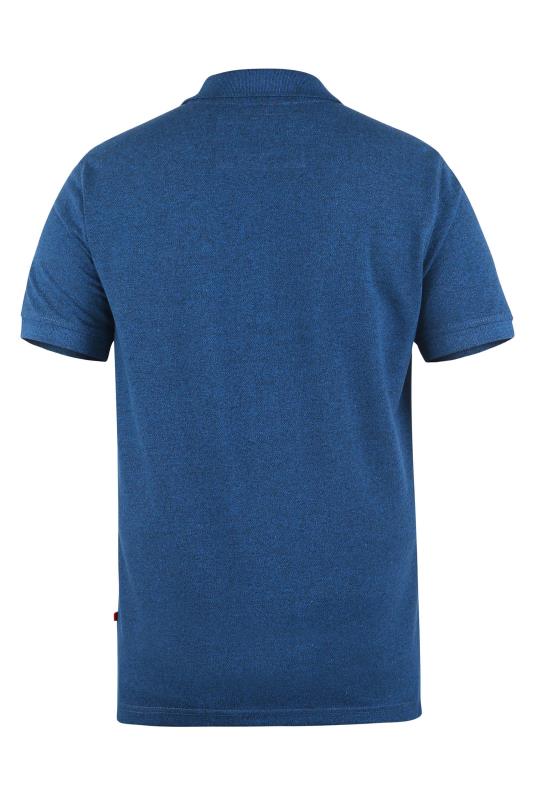 D555 Big & Tall Blue Logo Embroidered Polo Shirt_B.jpg