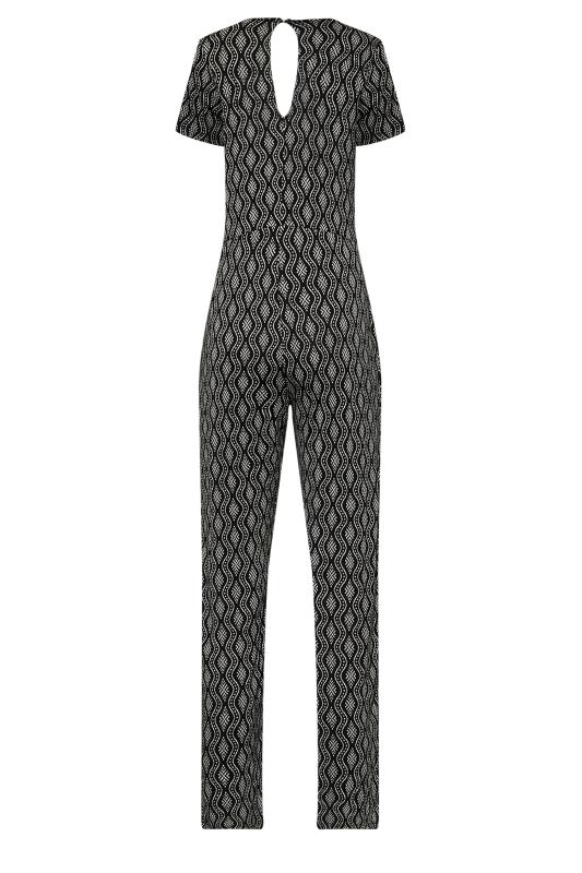 LTS Tall Black Geometric Print Jumpsuit 7