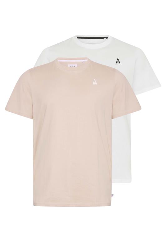Plus Size  STUDIO A Big & Tall 2 PACK White & Pink T-Shirts
