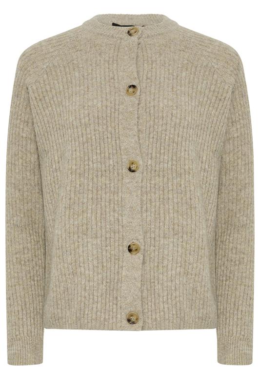 LTS Tall Natural Brown Button Knitted Cardigan | Long Tall Sally 6
