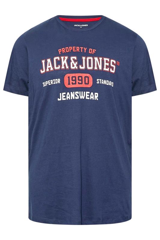 JACK & JONES Big & Tall 3 Pack Green & Red Printed Logo T-Shirts 9