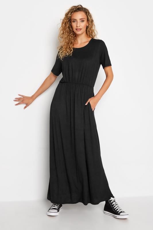 LTS Black Pocket Midaxi Dress | Long Tall Sally 1
