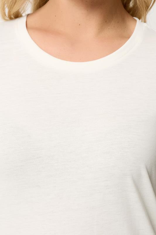 YOURS Plus Size Ivory White Core T-Shirt | Yours Clothing 4