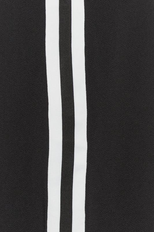 Petite Black & White Stripe Wide Leg Trousers | PixieGirl 7