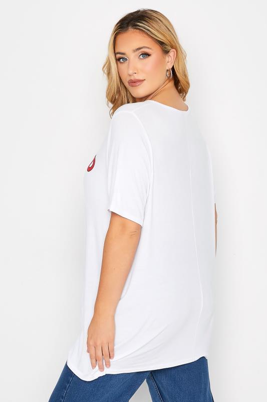 LIMITED COLLECTION Plus Size White World Cup 'England 2022' Slogan Football T-Shirt | Yours Clothing 3