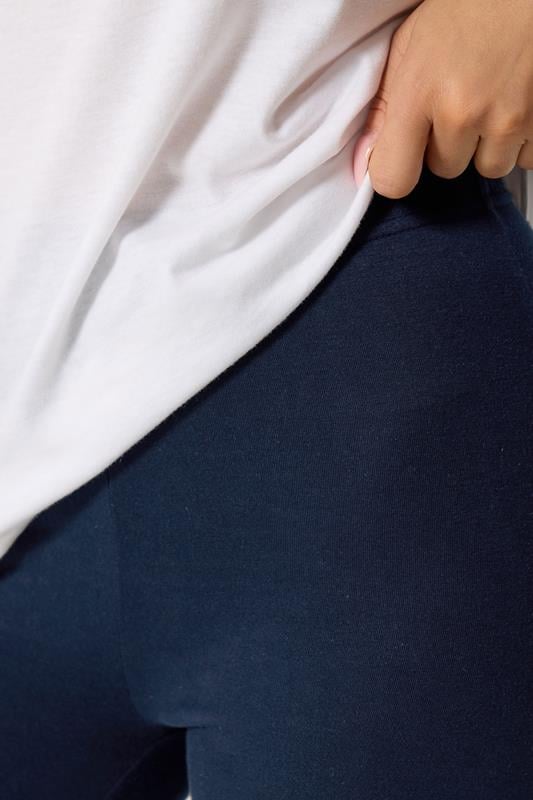 PixieGirl Petite Women's 2 PACK Navy Blue & Black Cotton Leggings | PixieGirl 6
