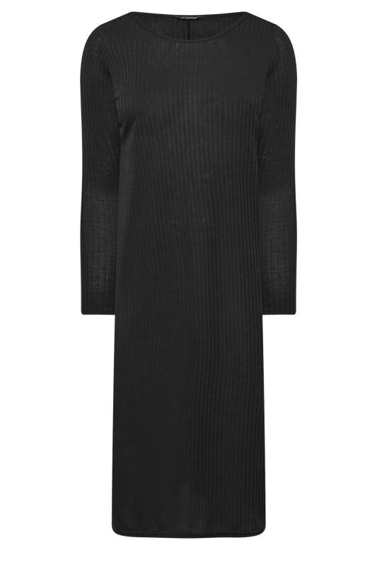 LIMITED COLLECTION Plus Size Black Ribbed Midi Dress | Yours Clothing  5