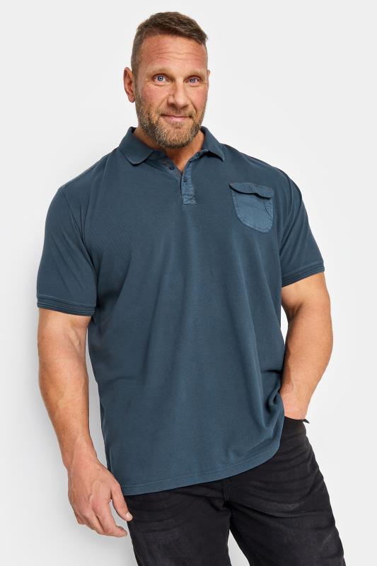 BadRhino Big & Tall Navy Pocket Polo Shirt | BadRhino 2