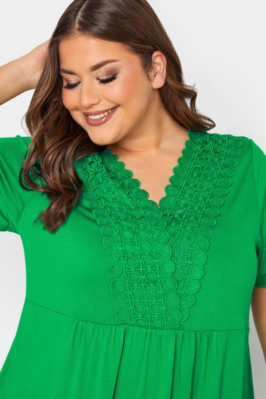 Curve Green Crochet Detail Peplum Tunic Top_D.jpg