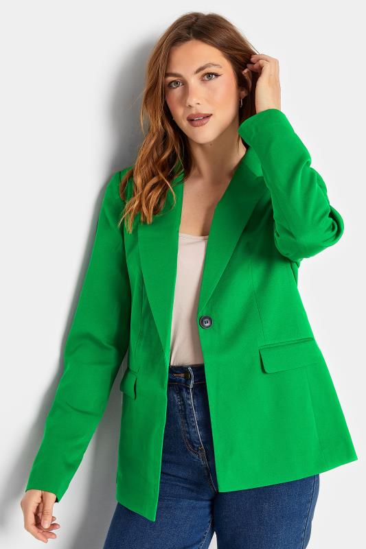 LTS Tall Women's Bright Green Scuba Crepe Blazer | Long Tall Sally  1