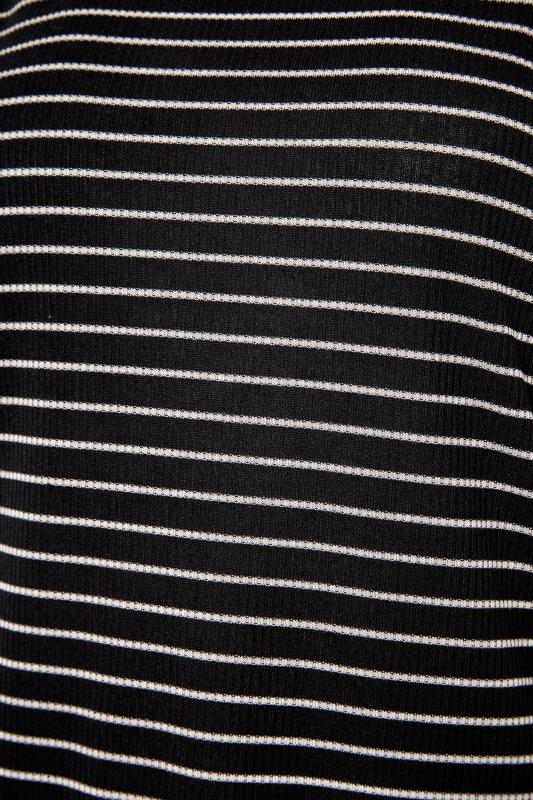 Black Puff Sleeve Stripe T-Shirt_S.jpg