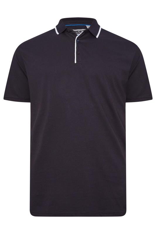 D555 Big & Tall Navy Blue Jersey Polo Shirt | BadRhino 2
