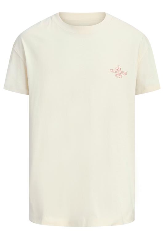 JACK & JONES Big & Tall Antique White 'Crystal Palms' T-Shirt | BadRhino 1