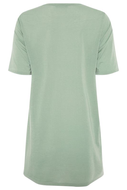 LTS Sage Green 'Celestial Dream' Slogan T-Shirt | Long Tall Sally