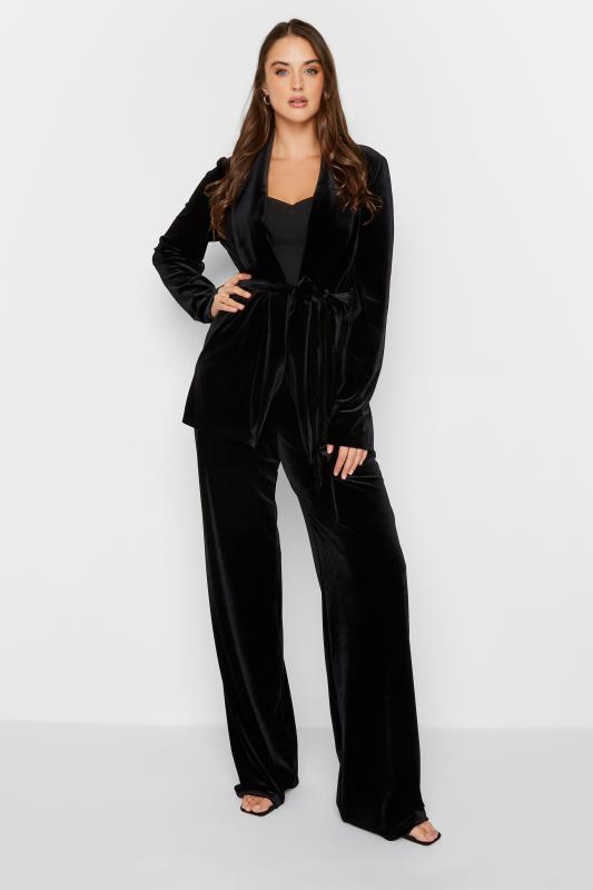 LTS Tall Women's Black Velvet Belted Blazer | Long Tall Sally 2