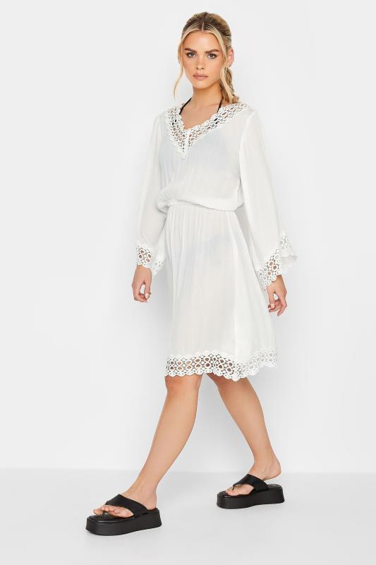 PixieGirl White Crochet Kaftan Dress | PixieGirl 1