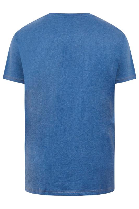 KAM Big & Tall Blue Brooklyn NYC Print T-Shirt | BadRhino 4