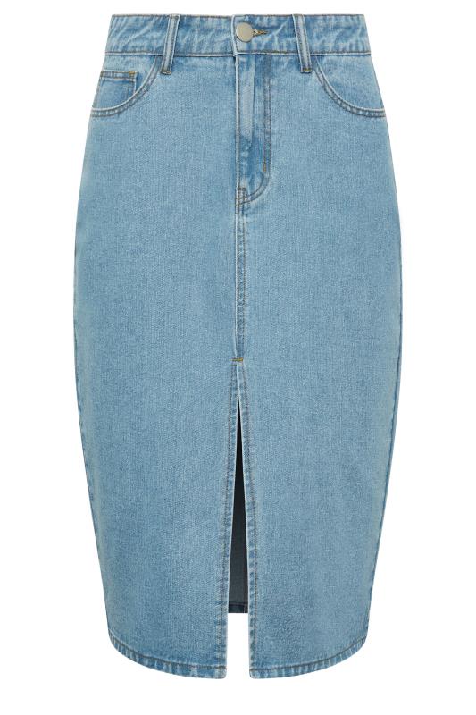 LTS Tall Blue Denim Midi Skirt | Long Tall Sally  5