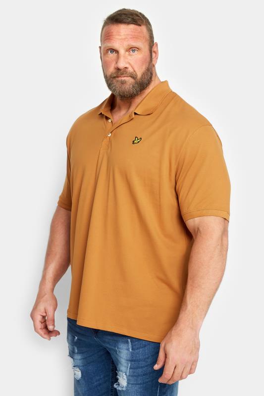 LYLE & SCOTT Big & Tall Orange Logo Polo Shirt | BadRhino 1