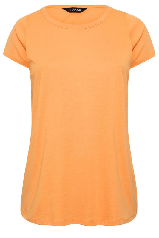 Curve Plus Size Orange Basic Short Sleeve T-Shirt - Petite | Yours Clothing  5
