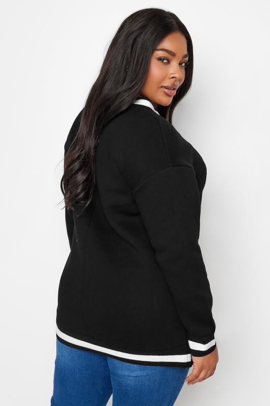 YOURS Plus Size Black 'New York' Slogan Sweatshirt | Yours Clothing 4