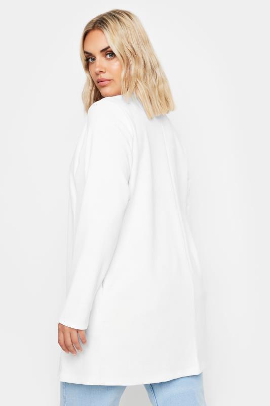White Longline Blazer | Yours Clothing 3