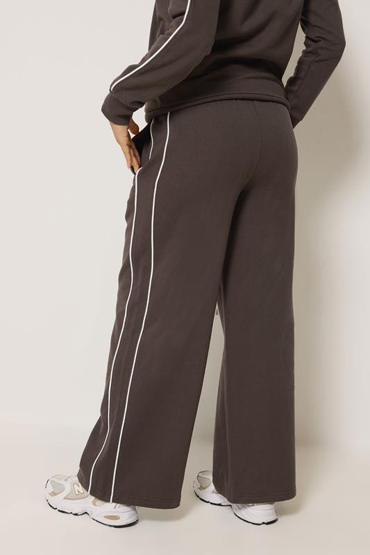 PixieGirl Petite Women's Chocolate Brown Contrast Jogger | PixieGirl 2
