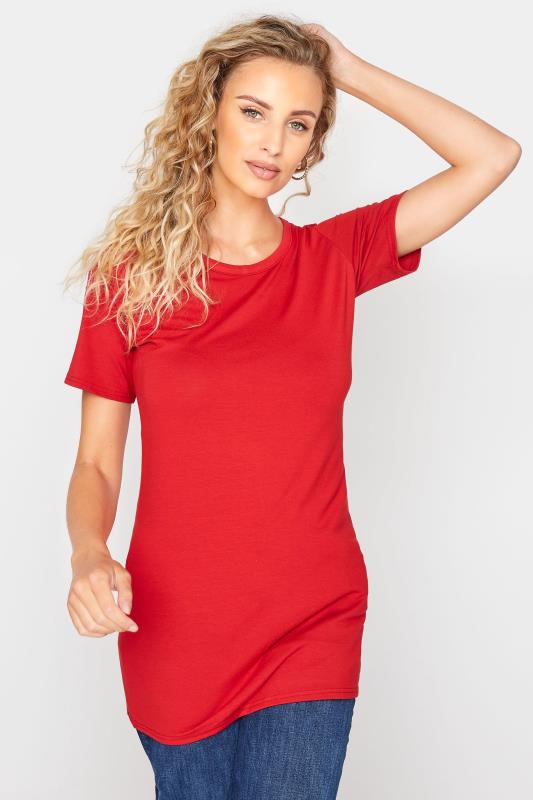 Tall  LTS Tall Red Scoop Neck T-Shirt
