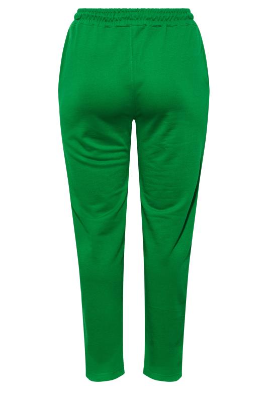 Plus Size Green Front Seam Straight Leg Joggers | Yours Clothing 5