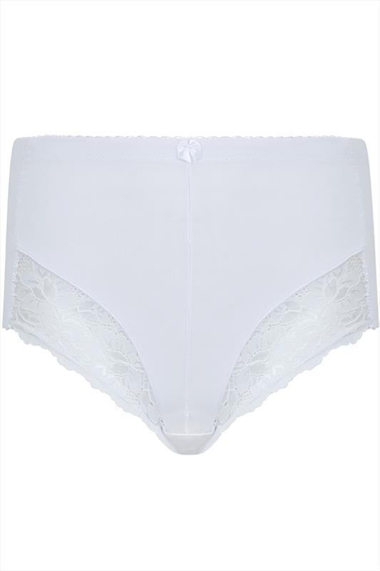 Curve White Light Control High Waisted Full Briefs 2