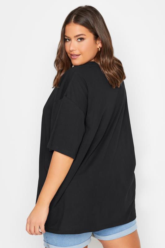 Plus Size Black Oversized Boxy T-Shirt | Yours Clothing 4
