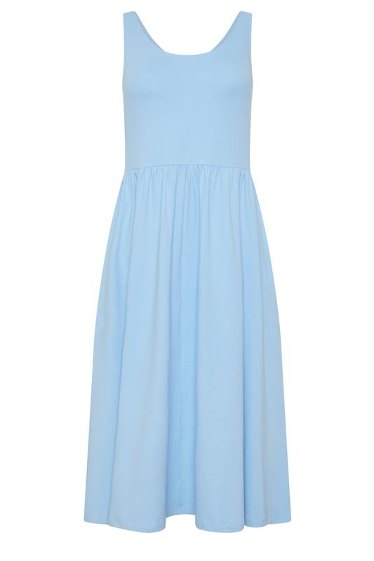 M&Co Petite Light Blue Sleeveless Cotton Midi Dress | M&Co 5