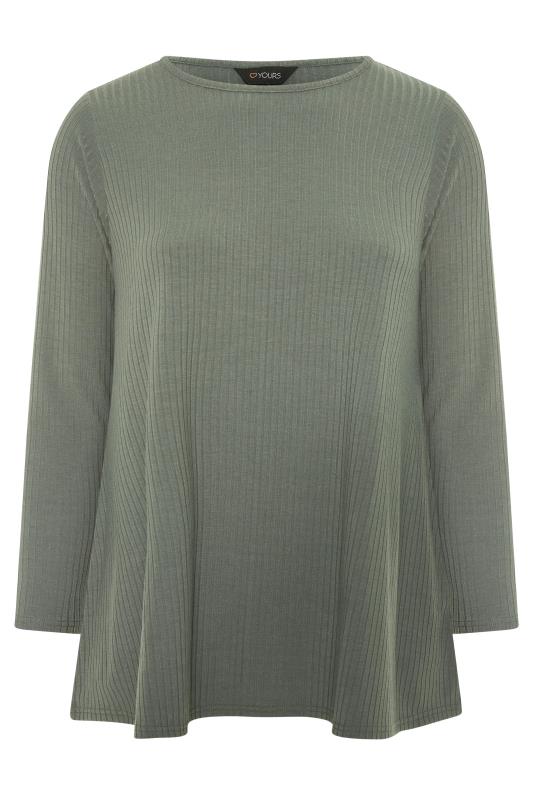 Curve Sage Green Ribbed Swing Top 4