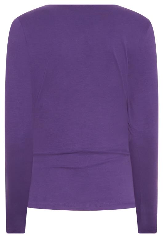 LTS Tall Women's Purple Jersey Wrap Top | Long Tall Sally 7