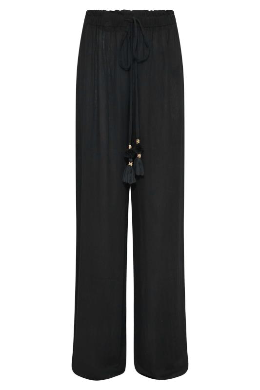 LTS Tall Women's Black Wide Leg Beach Trousers | Long Tall Sally 5