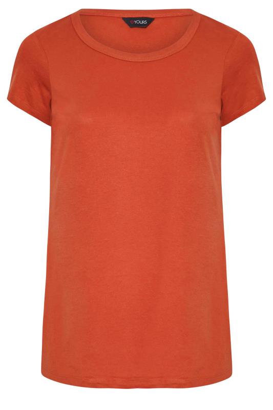 Plus Size Orange Short Sleeve T-Shirt | Yours Clothing  5