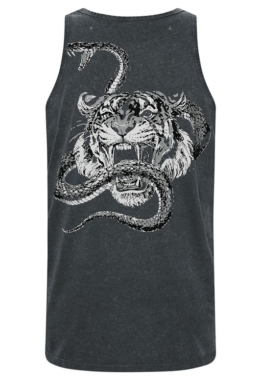 BadRhino Big & Tall Black Acid Wash Graphic Vest | BadRhino 7