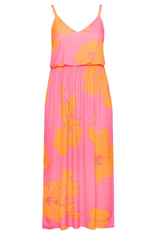YOURS LONDON Curve Hot Pink Tropical Cami Maxi Dress_X.jpg