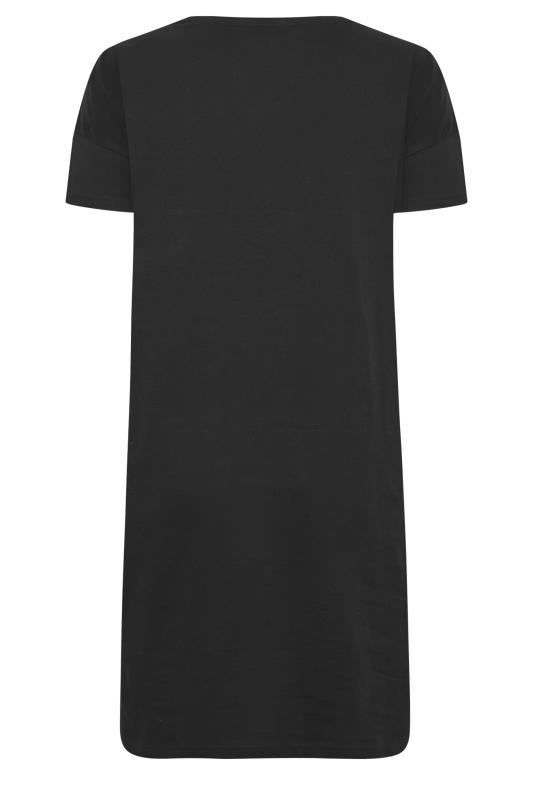 YOURS Plus Size Black 'Tropic Like It's Hot' Fruit Print Sleep Tee Nightdress | Yours Clothing 6