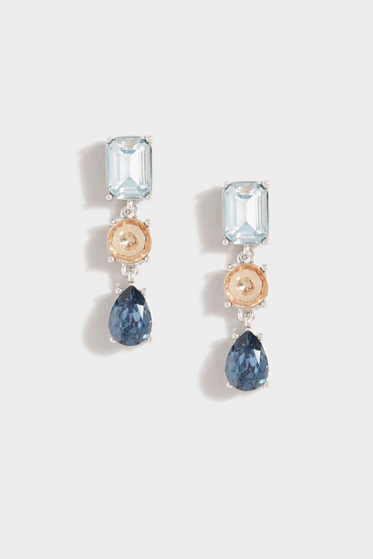 Silver Stone Drop Earrings | Yours Clothing  2