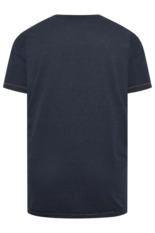 D555 Big & Tall Navy Blue Jeep Graphic Print T-Shirt | BadRhino 4