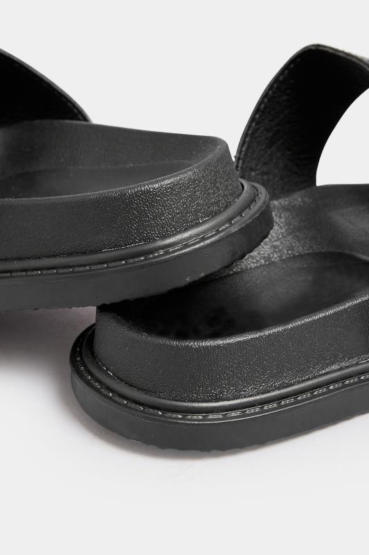 PixieGirl Black Buckle Strap Sandals In Standard D Fit | PixieGirl 5