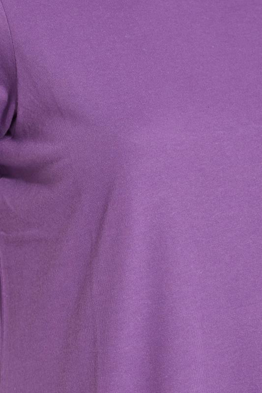 Plus Size Purple Short Sleeve T-Shirt | Yours Clothing 5