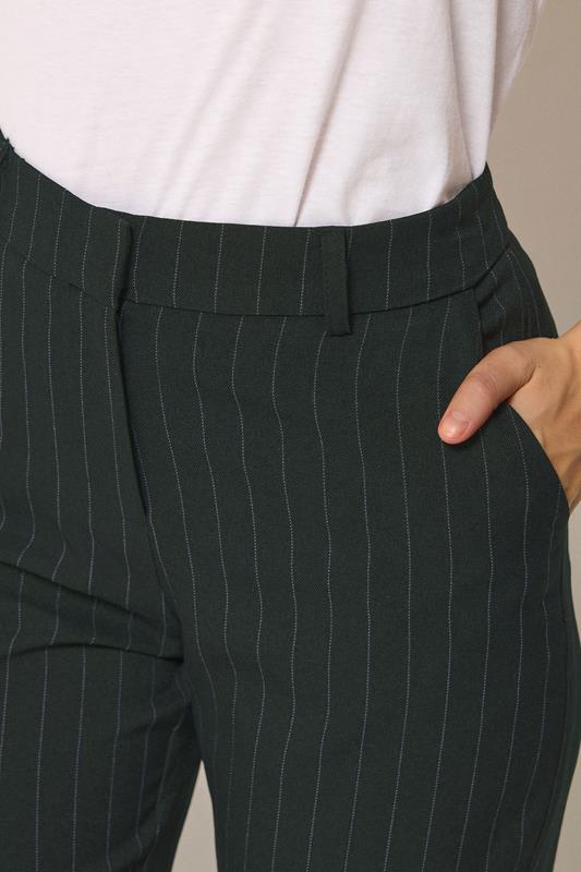 M&Co Black Pinstripe Tailored Straight Leg Trousers | M&Co 4