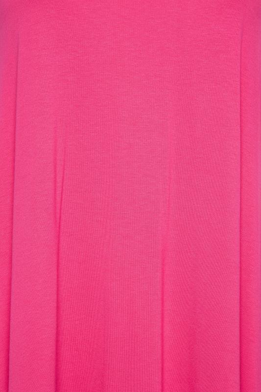 LIMITED COLLECTION Plus Size Hot Pink Lace Detail Racer Vest Top | Yours Clothing 6
