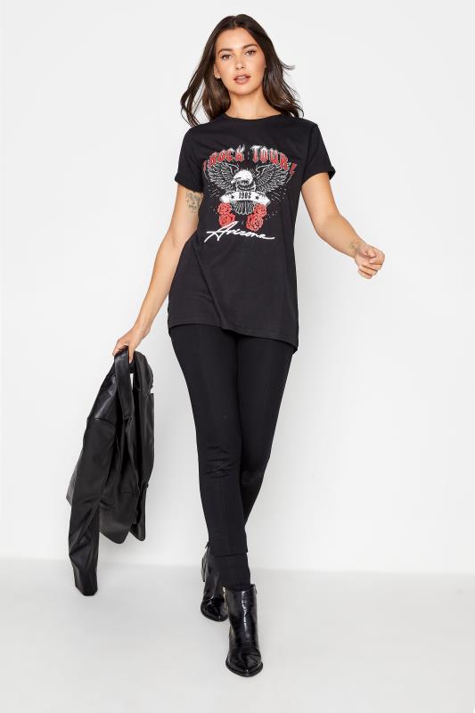 LTS Tall Black 'Rock Tour' Eagle Print T-Shirt 2
