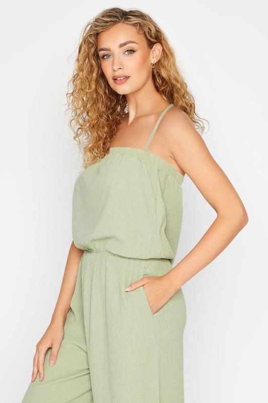LTS Tall Sage Green Strappy Jumpsuit 5
