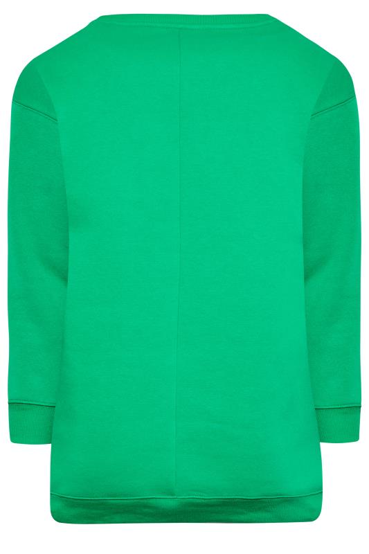 Plus Size Green 'USA' Slogan Sweatshirt | Yours Clothing 7